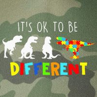 It's Ok To Be Different Autism Awareness Dinosaur Legacy Tie Dye Trucker Hat
