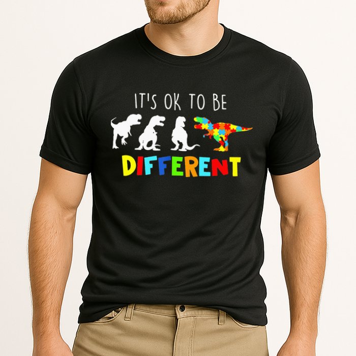 It's Ok To Be Different Autism Awareness Dinosaur Performance Shirt