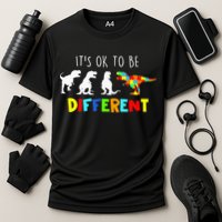 It's Ok To Be Different Autism Awareness Dinosaur Performance Shirt