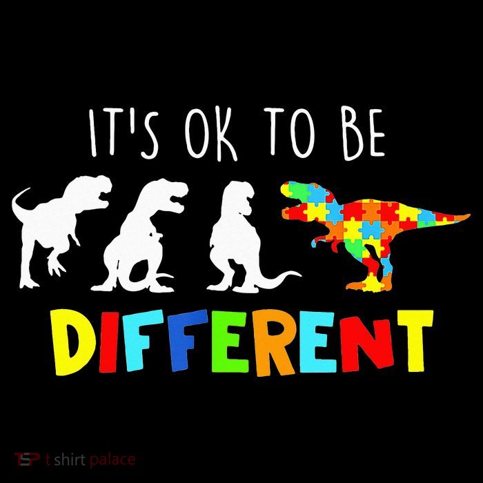 It's Ok To Be Different Autism Awareness Dinosaur Sweatshirt
