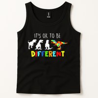 It's Ok To Be Different Autism Awareness Dinosaur Tank Top