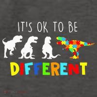 It's Ok To Be Different Autism Awareness Dinosaur Vector Backpack