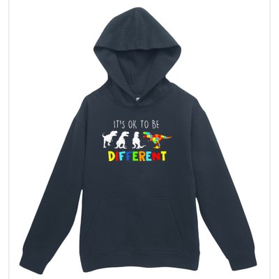 It's Ok To Be Different Autism Awareness Dinosaur Urban Pullover Hoodie