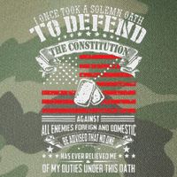 I Once Took A Solemn Oath To Defend Constitution VeternS Da Legacy Tie Dye Trucker Hat