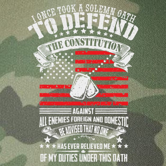 I Once Took A Solemn Oath To Defend Constitution VeternS Da Legacy Tie Dye Trucker Hat