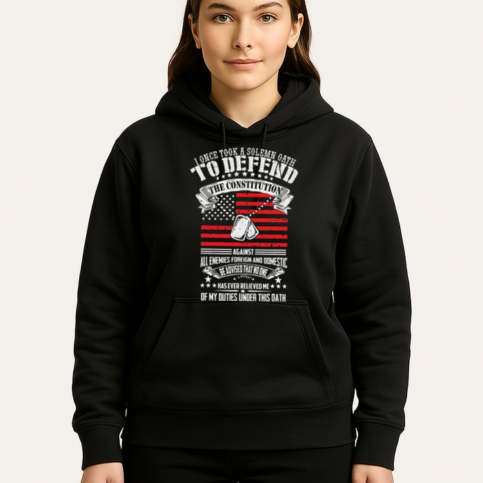 I Once Took A Solemn Oath To Defend Constitution VeternS Da Hoodie