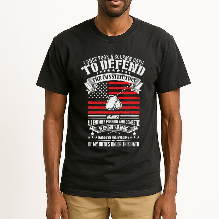 I Once Took A Solemn Oath To Defend Constitution VeternS Da Tall T-Shirt