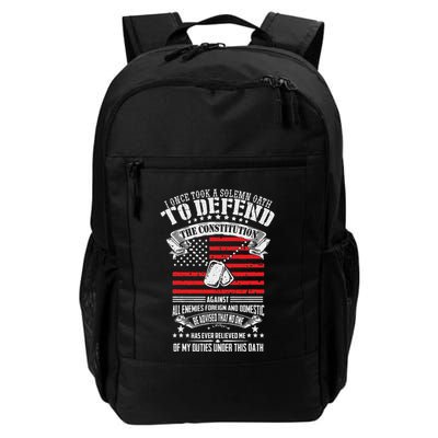 I Once Took A Solemn Oath To Defend Constitution VeternS Da Backpack