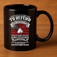 I Once Took A Solemn Oath To Defend Constitution VeternS Da 11oz C Handle Ceramic Mug