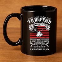 I Once Took A Solemn Oath To Defend Constitution VeternS Da 11oz C Handle Ceramic Mug