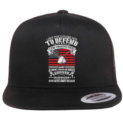 I Once Took A Solemn Oath To Defend Constitution VeternS Da Flatbill Hat