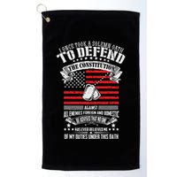 I Once Took A Solemn Oath To Defend Constitution VeternS Da Golf Towel