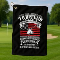 I Once Took A Solemn Oath To Defend Constitution VeternS Da Golf Towel
