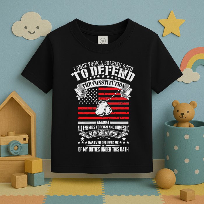 I Once Took A Solemn Oath To Defend Constitution VeternS Da Toddler T-Shirt