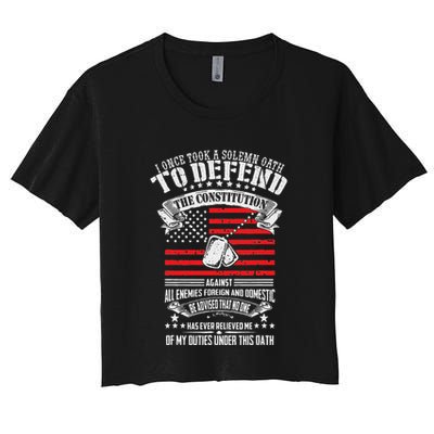 I Once Took A Solemn Oath To Defend Constitution VeternS Da Crop Top