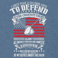 I Once Took A Solemn Oath To Defend Constitution VeternS Da Garment-Dyed Sweatshirt