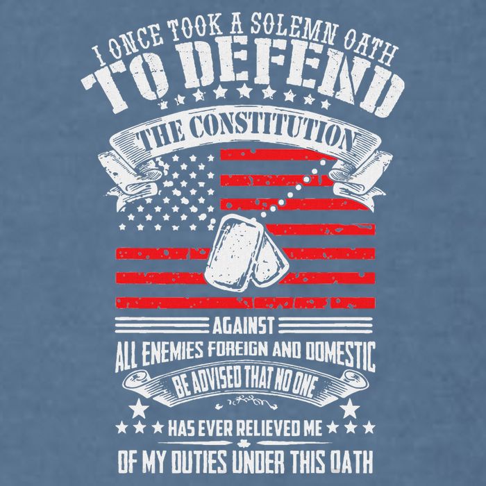 I Once Took A Solemn Oath To Defend Constitution VeternS Da Garment-Dyed Sweatshirt