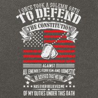 I Once Took A Solemn Oath To Defend Constitution VeternS Da Cotton Canvas Backpack