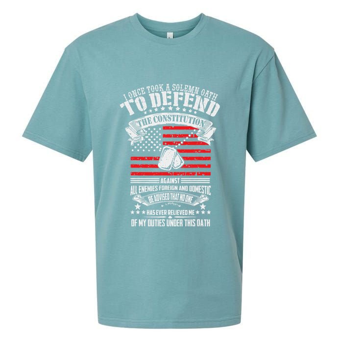 I Once Took A Solemn Oath To Defend Constitution VeternS Da Sueded Cloud Jersey T-Shirt