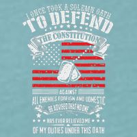 I Once Took A Solemn Oath To Defend Constitution VeternS Da Sueded Cloud Jersey T-Shirt