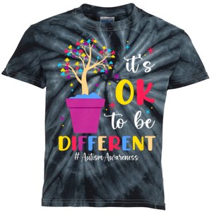 Its Ok To Be Different Plant Pot Autism Awareness Tree Autism Awareness Gifts Kids Tie-Dye T-Shirt