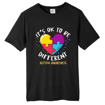 It's Ok To Be Different Autism Awareness Tall Fusion ChromaSoft Performance T-Shirt