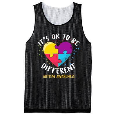 It's Ok To Be Different Autism Awareness Mesh Reversible Basketball Jersey Tank