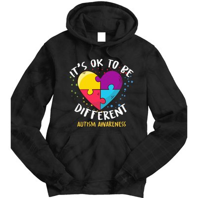 It's Ok To Be Different Autism Awareness Tie Dye Hoodie