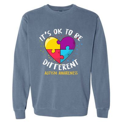 It's Ok To Be Different Autism Awareness Garment-Dyed Sweatshirt