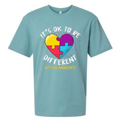 It's Ok To Be Different Autism Awareness Sueded Cloud Jersey T-Shirt