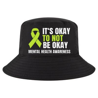 It's Okay To Not Be Okay Mental Health Ribbon Cool Comfort Performance Bucket Hat