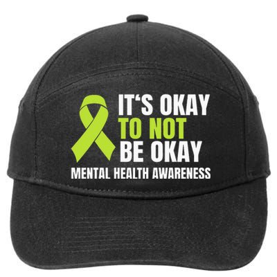 It's Okay To Not Be Okay Mental Health Ribbon 7-Panel Snapback Hat