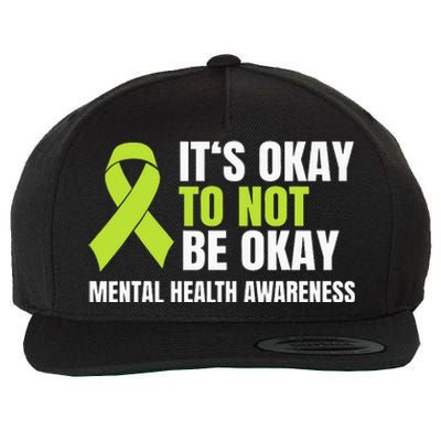 It's Okay To Not Be Okay Mental Health Ribbon Wool Snapback Cap