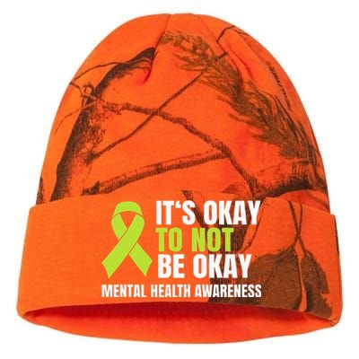 It's Okay To Not Be Okay Mental Health Ribbon Kati Licensed 12" Camo Beanie