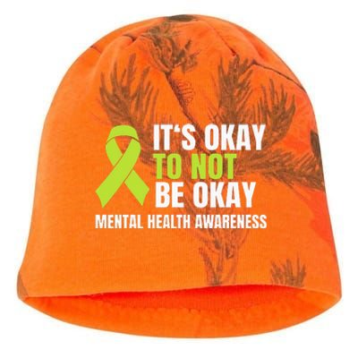 It's Okay To Not Be Okay Mental Health Ribbon Kati - Camo Knit Beanie