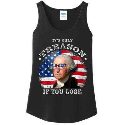 ItS Only Treason If You Lose American Flag Ladies Essential Tank