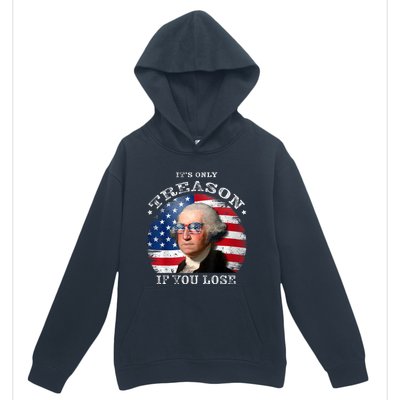 ItS Only Treason If You Lose American Flag Urban Pullover Hoodie