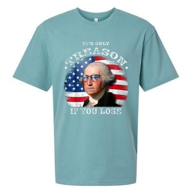 ItS Only Treason If You Lose American Flag Sueded Cloud Jersey T-Shirt