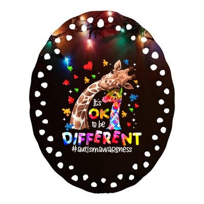 Its Ok To Be Different Autism Mom Mama MotherS Day 2024 Ceramic Oval Ornament