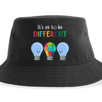 It's Ok To Be Different Autism Awareness Month Lightbulb Sustainable Bucket Hat