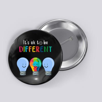 It's Ok To Be Different Autism Awareness Month Lightbulb Button