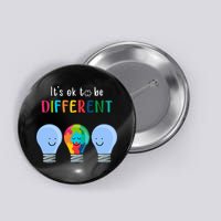 It's Ok To Be Different Autism Awareness Month Lightbulb Button