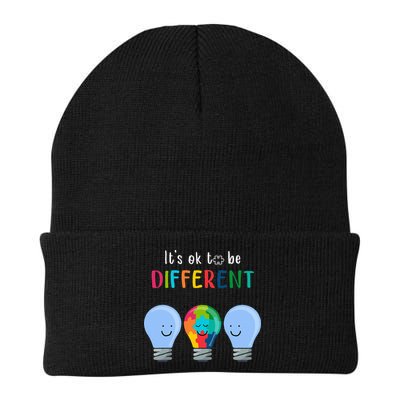 It's Ok To Be Different Autism Awareness Month Lightbulb Beanie
