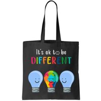 It's Ok To Be Different Autism Awareness Month Lightbulb Bag