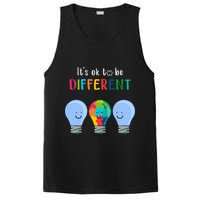 It's Ok To Be Different Autism Awareness Month Lightbulb PosiCharge Competitor Tank