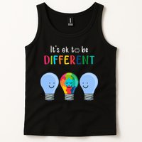 It's Ok To Be Different Autism Awareness Month Lightbulb Tank Top