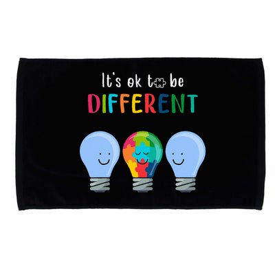 It's Ok To Be Different Autism Awareness Month Lightbulb Microfiber Hand Towel