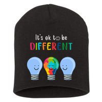It's Ok To Be Different Autism Awareness Month Lightbulb Short Acrylic Beanie