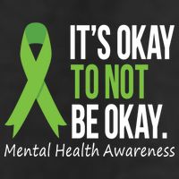 Its Okay To Not Be Okay Mental Health Awareness Green Ribbon 11oz C Handle Ceramic Mug