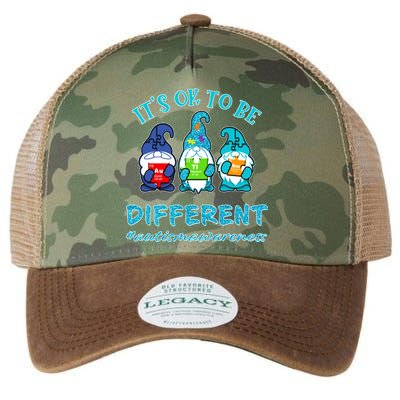 It's Ok To Be Different Autism Awareness Gnomes Legacy Tie Dye Trucker Hat